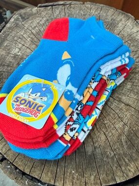 Sonic the Hedgehog Kids Blue & Red Ankle Socks - 4 Pack